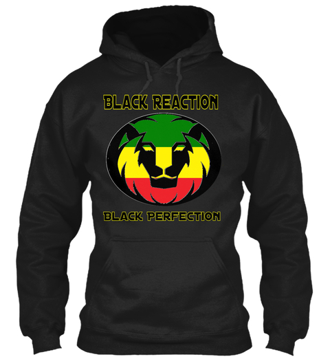 Black Reactrion classic black hoodie pull over Lion logo